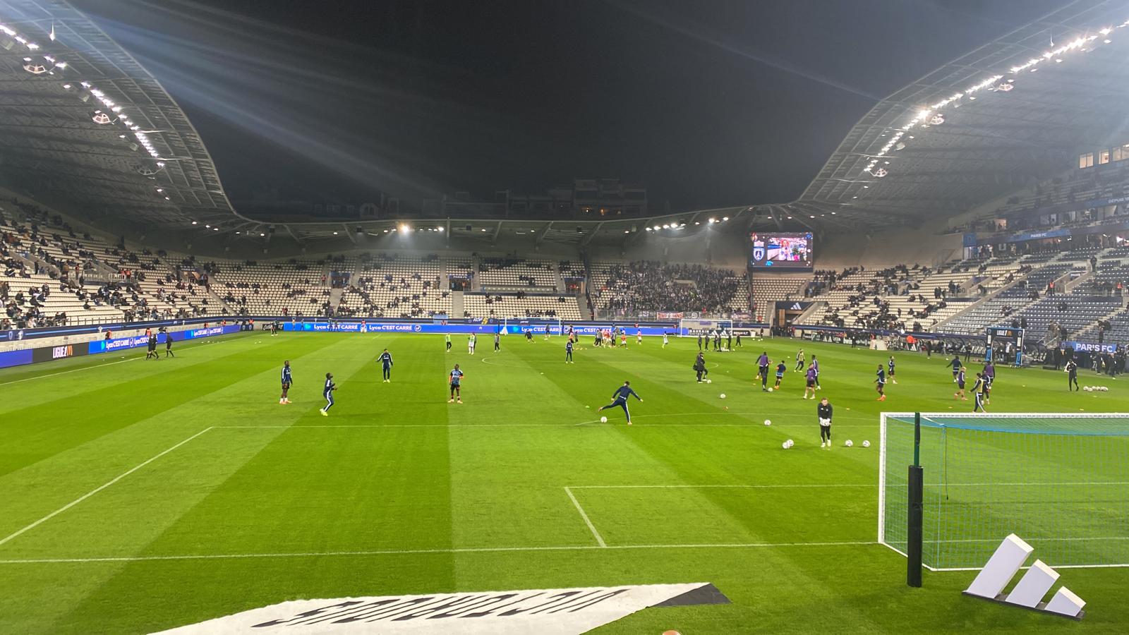 A Paris FC match at Stade Jean-Bouin in December 2025.